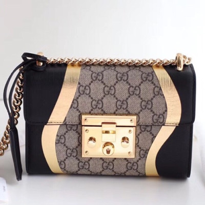 Gucci 2018 Padlock Small Chain Shoulder Bag,20CM - 구찌 2018 패드락 스몰 여성용 체인 숄더백 ,432182,GUB0363,20CM,블랙