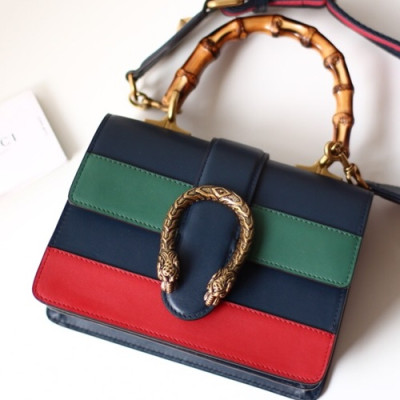 Gucci Dionysus Mini Bamboo Handle Tote Shoulder Bag,20CM - 구찌 디오니소스 미니 뱀부 핸들 토트 숄더백 523367,GUB0370 ,20cm,네이비+레드