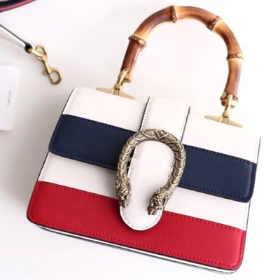 Gucci Dionysus Mini Bamboo Handle Tote Shoulder Bag,20CM - 구찌 디오니소스 미니 뱀부 핸들 토트 숄더백 523367,GUB0371 ,20cm,화이트+레드