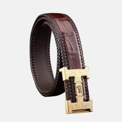 Hermes 2019 Mens Initial Logo Leather Belt - 에르메스 남성 이니셜 로고 버클 레더 벨트 Her0116x.Size(3.5cm).2컬러(블랙은장/브라운금장)