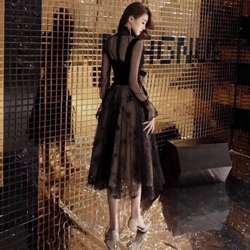 Chanel Ladies Lace One-pieces - 샤넬 여성 레이스 긴팔원피스 - cnl202x
