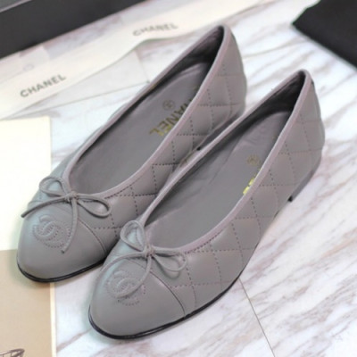 Chanel 2018 Ladies Classic CC Logo Ballet Shoes - 샤넬 여성 클랙식 CC 로고 발렛 슈즈 Cnl0227x.Size(225 - 255).그레이