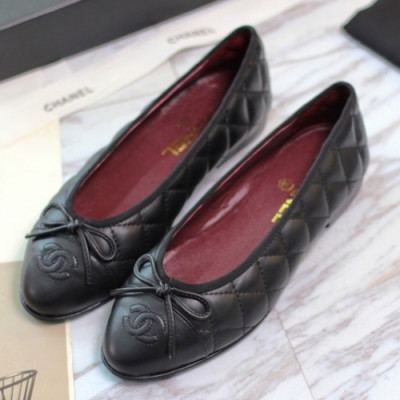 Chanel 2018 Ladies Classic CC Logo Ballet Shoes - 샤넬 여성 클랙식 CC 로고 발렛 슈즈 Cnl0228x.Size(225 - 255).블랙