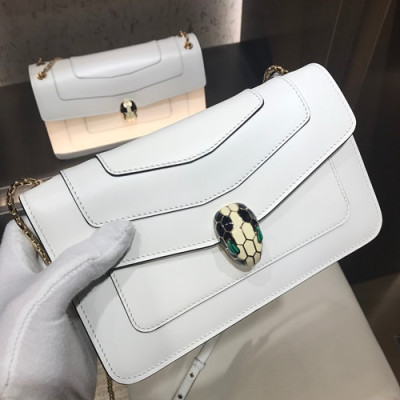 Bvlgari Serpenti Forever Chain Shoulder Bag,22CM - 불가리 세르펜티 포에버 체인 숄더백,BVLB0023,22cm,화이트