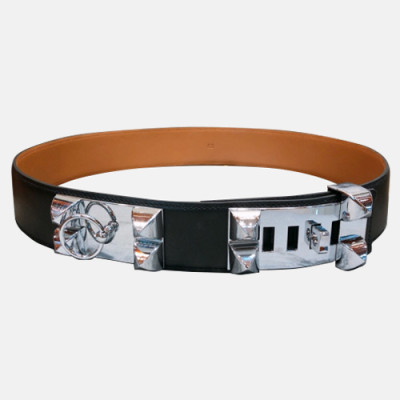 Hermes 2019 Ladies Luck Stud Leather Belt - 에르메스 여성 락스터드 레더 벨트 Her0123x.Size(4.5cm).블랙은장