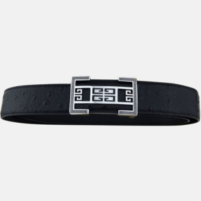 Givenchy 2019 Mens  Initial Logo Buckle Leather Belt - 지방시 남성  이니셜 로고 버클 레더 벨트 Giv0100x.Size(3.5cm).블랙은장