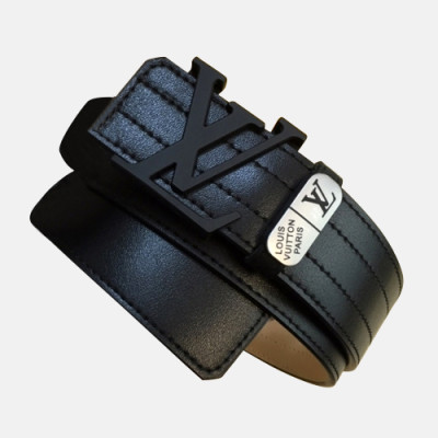 Louis vuitton 2019 Mens Initial Logo Leather Belt - 루이비통 남성 이니셜 로고 버클 레더 벨트 Lou0786x.Size(3.8cm).블랙검장