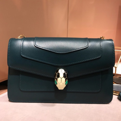 Bvlgari Serpenti Forever Chain Shoulder Bag,22CM - 불가리 세르펜티 포에버 체인 숄더백,BVLB0074,22cm,다크그린