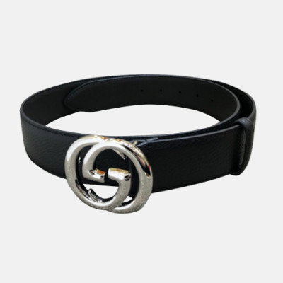 Gucci 2019 Mens GG Buckle Business Leather Belt - 구찌 신상 남성 GG 버클 비지니스 레더 벨트 Guc0755x.Size(4.0cm).블랙은장