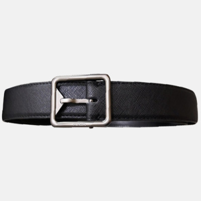 Prada 2019 Mens Classic Logo Business Leather Belt - 프라다 남성 신상 클래식 로고 비지니스 레더 벨트 Pra0471x.Size(3.5cm).3컬러(블랙금장/블랙은장/블랙차콜)