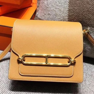 Hermes Roulis Ever Color Leather Shoulder Bag ,19cm - 에르메스 룰리스 에버컬러 레더 여성용 숄더백 HERB0592,19cm,카멜