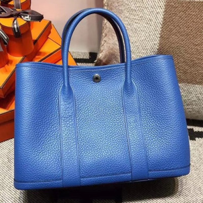 Hermes Garden Party TC Leather Tote Bag ,30cm - 에르메스 가든파티 TC 레더 여성용 토트백 HERB0595,30cm,블루