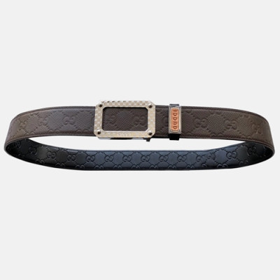 Gucci 2019 Mens Reversible Classic Buckle Business Leather Belt - 구찌 신상 남성 리버서블 클랙식 버클 비지니스 레더 벨트 Guc0761x.Size(3.8cm).브라운은장