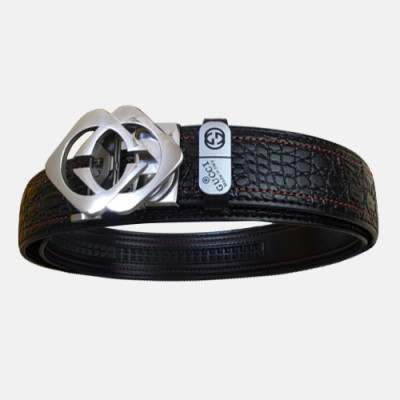 Gucci 2019 Mens GG Buckle Business Leather Belt - 구찌 신상 남성 GG버클 비지니스 레더 벨트 Guc0763x.Size(3.4cm).블랙은장