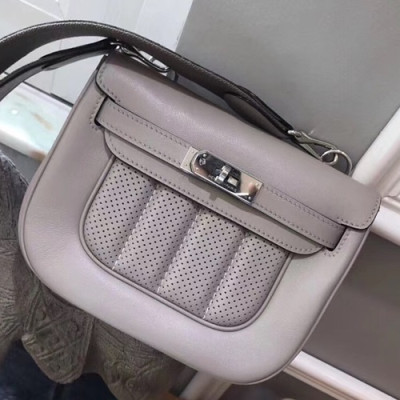 Hermes Berline Swift Leather Shoulder Bag - 에르메스 베를린 스위프트 레더 여성용 숄더백 HERB0630,그레이