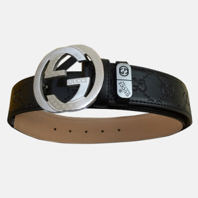 Gucci 2019 Mens GG Buckle Business Leather Belt - 구찌 신상 남성 GG버클 비지니스 레더 벨트 Guc0766x.Size(3.4cm).블랙은장