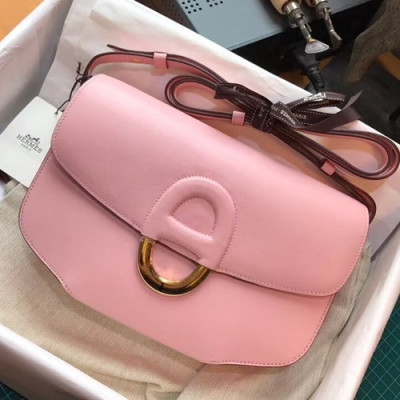 Hermes Cherche EpsomSwift Leather Shoulder Bag - 에르메스 쉐르쉐 엡송 스위프트 레더 여성용 숄더백 HERB0655,핑크(금장)