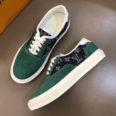 Louis Vuitton 2019 Mens Denim Initial Logo Sneakers - 루이비통 신상 남성 데님 이니셜 로고 스니커즈 Lou0802x.Size(240 - 270).그린