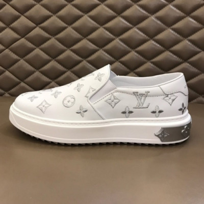 Louis Vuitton 2019 Mm/WmInitial Silver Logo Slip - on  - 루이비통 신상 남자 이니셜 실버 로고 슬립온 Lou0808x.Size(225 - 275).화이트