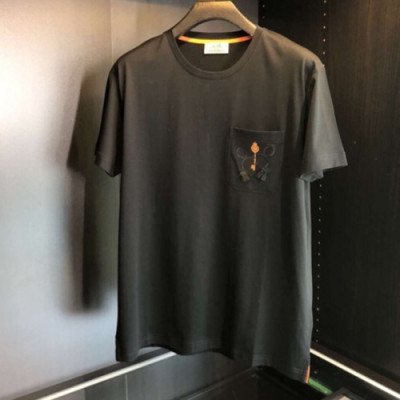 Hermes 2019 Mens Crew-neck Cotton Short Sleeved Tshirt - 에르메스 남성 크루넥 실켓면 반팔티 Her0147x.Size(m - 2xl).블랙