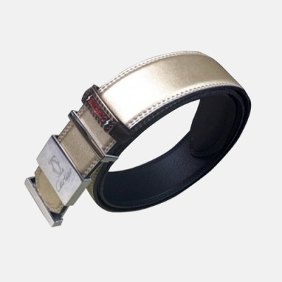 Cartier 2019 Mens Initial Business Leather Belt - 까르띠에 신상 남성 이니셜 로고 비지니스 레더 벨트 Car0012x.Size(3.8cm).골드