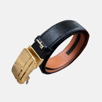 Salvatore Ferragamo 2019 Mens Box Logo Buckle Leather Belt - 살바토레 페라가모 남성 박스 로고 버클 레더 벨트 Fer0206x.Size(3.4cm).블랙금장