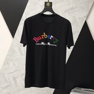 Burberry 2019 Mens Crew -neck Cotton Short Sleeved Tshirt - 버버리 남성 크루넥 고튼 반팔티 Bur0519x.Size(m - 3xl).블랙