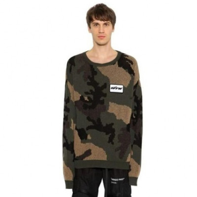 Off-white 2019 Mens Camoflage Knit Sweater - 오프화이트 남성 카모플라쥬 니트 스웨터 Off0050x.Size(xs - l).밀리터리