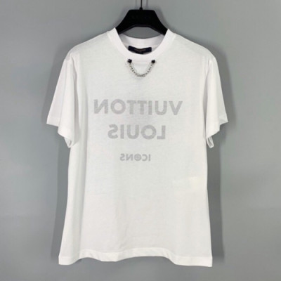 Louis vuitton 2019 Mens Logo Cotton Short Sleeved Tshirt - 루이비통 남성 로고 실켓면 반팔티 Lou0848x.Size(xs - m).화이트