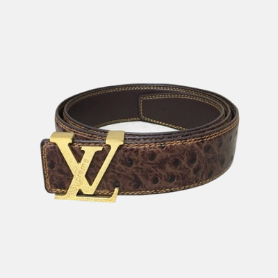 Louis vuitton 2019 Mens Signature Initial Logo Buckle Leather Belt - 루이비통 남성 신상 시그니처 이니셜 로고 버클 레더 벨트 Lou0864x.Size(3.8cm).브라운금장