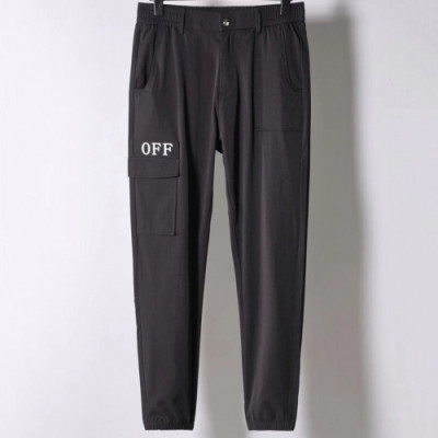 Off-White 2019 Mens Signature Logo Trainning Pants - 오프화이트 남성 시그니처 로고 트레이닝 팬츠 Off0054x.Size(30 - 40).블랙