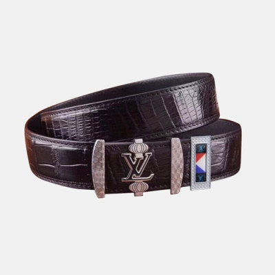 Louis vuitton 2019 Mens Signature Initial Logo Buckle Leather Belt - 루이비통 남성 신상 시그니처 이니셜 로고 버클 레더 벨트 Lou0877x.Size(3.8cm).블랙은장