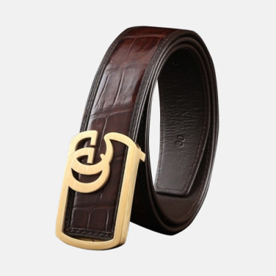 Gucci 2019 Mens Signature GG Steel Buckle Leather Belt - 구찌 신상 남성 시그니처 GG 스틸 버클 레더 벨트 Guc0856x.Size(3.8cm).2컬러(블랙은장/브라운금장)