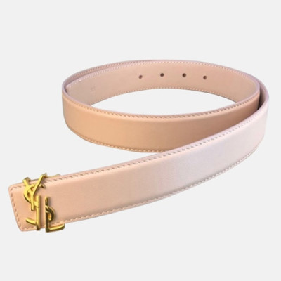 Saint Laurent 2019 Ladies Signature Logo Steel Buckle Leather Belt - 입생로랑 신상 여성 시그니처 로고 스틸 버클 레더 벨트 Ysl0043x.Size(3.0cm).핑크금장