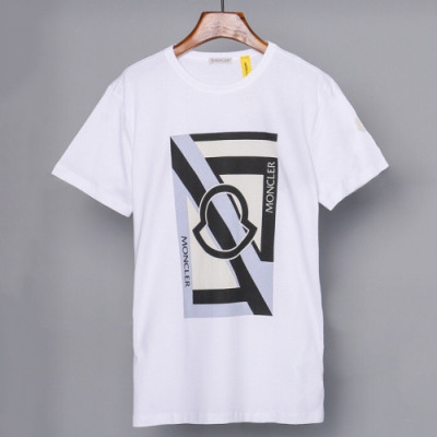 Mocler 2019 Mens Printing Logo Cotton Short Sleeved T-shirt - 몽클레어 남성 신상 프린트 로고 반팔티 Moc0436x.Size(m - 3xl).2컬러(화이트/블랙)