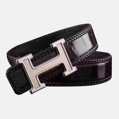 Hermes 2019 Mens Business Signature Logo Leather Belt - 에르메스 남성 비지니스 시그니처 로고 가죽 벨트 Her0200x.Size(3.8cm).2컬러(블랙은장/브라운금장)