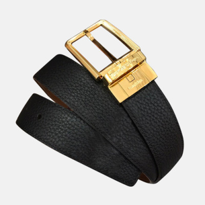 Ermenegildo Zegna 2019 Mens Business Classic Buckle Reversible Leather Belt - 에르메네질도 제냐  신상 남성 비지니스 클랙식 버클 양면 레더 벨트 Zeg0078x.Size(3.5cm).블랙금장