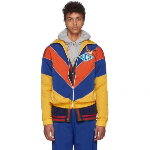 Gucci 2019 Mens Afrique Swallow Shell Jacket - 구찌 아플리케 제비 셸 자켓 Guc0866x.Size(m - 2xl).블루