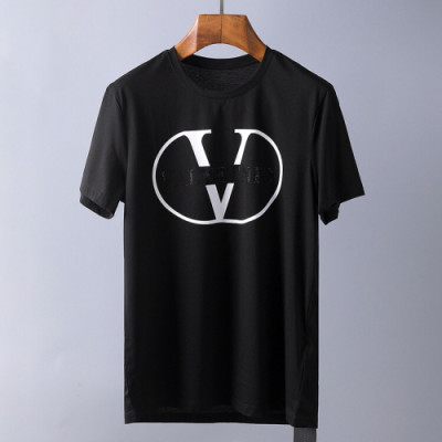 Valentino 2019 Mens Print Logo Casual Cotton Short Sleeved T-shirt - 발렌티노 남성 프린트 로고 캐쥬얼 코튼 반팔티 Val0155x.Size(m - 3xl).2컬러(블랙/화이트)