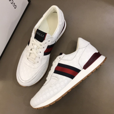 [1:1]Gucci 2019 Mens Ace Leather Sneakers - 구찌 남성 신상 에이스 레더 스니커즈 Guc0888x.Size(240 - 270).화이트