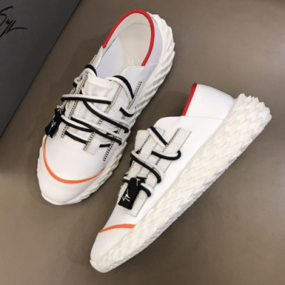 Giuseppe Zanoti 2019 Mens Casual Leather Sneakers - 쥬세페 자노티 남성 캐쥬얼 레더 스니커즈 Giu009x.Size(240 - 270).화이트