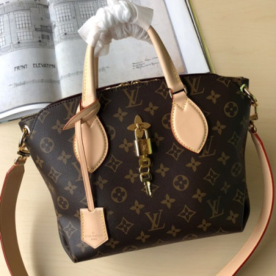 Louis Vuitton Monogram Flower Zipped Tote Shoulder Bag,29cm - 루이비통 모노그램 플라워 지퍼 토트 숄더백  M44359,LOUB1020,29cm,브라운+베이지