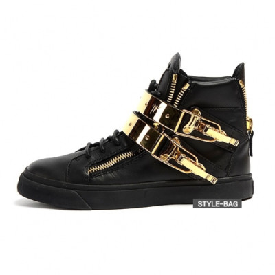 Giuseppe Zanoti 2019 Womens High-top Leather Sneakers - 쥬세페 자노티 여성 하이탑 레더 스니커즈 Giu0013x.Size(225 - 245).블랙