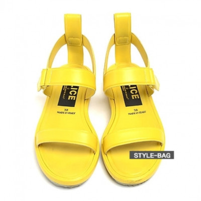 Golden Goose 2019 Womens Velcro Leather Sandals - 골든구스 여성 벨크로 레더 샌달 Gol0014x.Size (225 - 245).옐로우