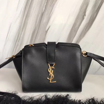 Saint Laurent Women Monogram Toy Cabas Shoulder Bag,16CM - 입생로랑 여성용 모노그램 토이 카바스 숄더백 452322 , SLB0302,16CM,블랙(금장)