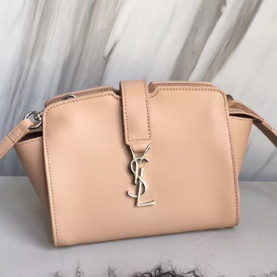 Saint Laurent Women Monogram Toy Cabas Shoulder Bag,16CM - 입생로랑 여성용 모노그램 토이 카바스 숄더백 452322 , SLB0303,16CM,연핑크