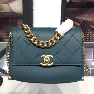 Chanel Women Chain Shoulder Bag,20/24CM - 샤넬 여성용 체인 숄더백 CHAB0587,20/24CM,블루(금장)