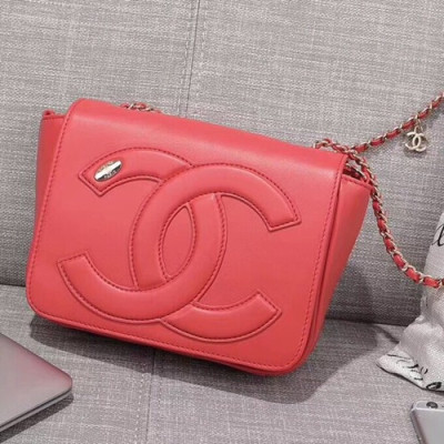 Chanel 2019 Women Chain Leather Shoulder Bag ,18CM - 샤넬 2019 여성용 체인 레더 숄더백 CHAB0593,18CM,레드