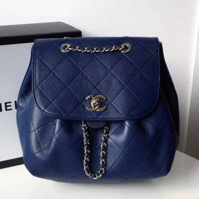 Chanel Leather Women Back Pack ,24CM - 샤넬 레더 여성용 백팩,CHAB0598,24CM,블루