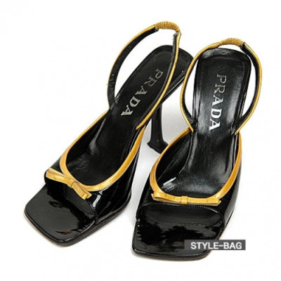 Prada 2019 Women's Enamel Ribbon Sandal - 프라다 여성 에나멜 리본 샌들 Pra0531x.Size(225 - 245).블랙